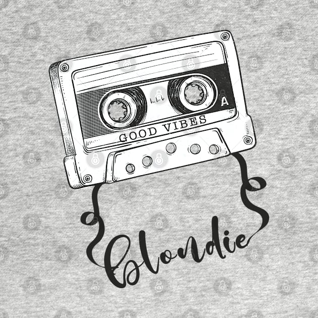 Good Vibes Blondie // Retro Ribbon Cassette by Stroke Line